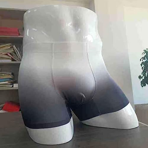 GAOGAO Breathable Men's Ice Silk Underwear with Gradient Color Fast Drying Sports Box Briefs2