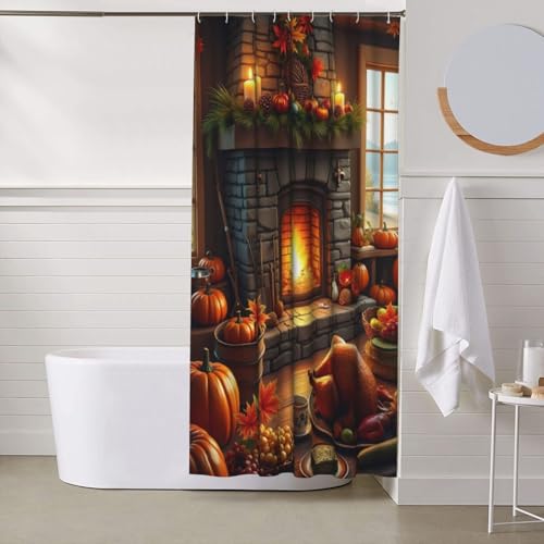 Rideau de douche lavable en machine imprimé cheminée abstraite n° 3 tissu - 7