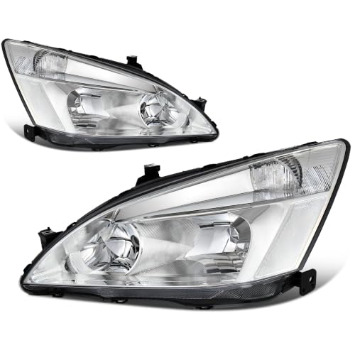 AUTOSAVER88 Headlights Assembly Compatible with 2003 2004 2005 2006 2007 Accord Headlamp Replacement Headlight Set Driver and Passenger Side