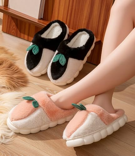 Fuzzy Slipper Winter Fluffy Slippers Fruit Cute Slippers for Women Comfortable Warm House Shoes Slippers4