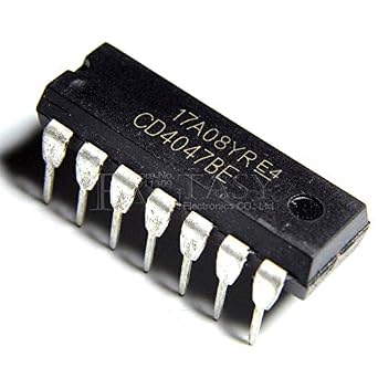 Phoncoo 10PCS CD4047BE DIP14 CD4047 DIP Black Plastic Digital Timer IC
