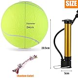 bangminda Große Tennisball für Hunde Haustiere, 9,5 Zoll Hundebälle für Hunde 24cm Pielzeug für Haustier Training Outdoor Sport
