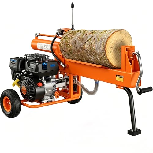 AidBuilt 20 Ton Portable Gas Log Splitter 7HP Engine Wood Splitter with Dual-Gear Hydraulic Pump Rapid Auto Return Max Log Size 21x16.5 Woodworking Machine for Wood Mill