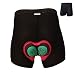 LJBOZ Short de Vélo à Séchage Rapide, Caleçon de Cyclisme Gel 3D Rembourré de Vélos Cyclisme sous-vêtements Sport Shorts Pant Hommes Femmes4XL