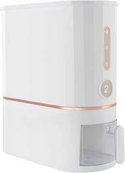22Lbs Rice Dispenser Cereal Containers Storage Cereal Dispenser Countertop Large Dry Food Dispenser Grain Storage Organizer Rice Holder Dispensers for Soybean & Oatmeal