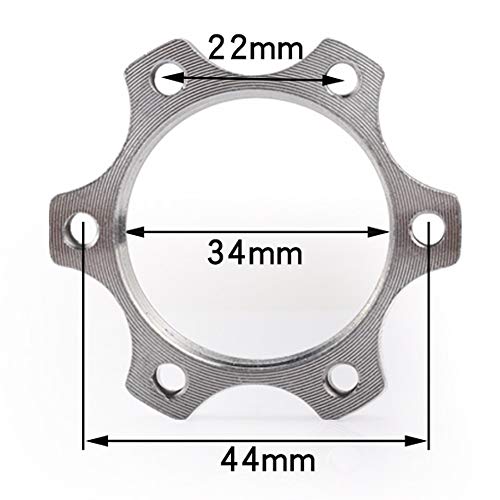 Zelerdo 4 Pack Bike Freewheel Threaded Hubs Disk Aluminium Alloy Brake Rotor 6 Bolt Flange Adapter (44Mm) #TOP4