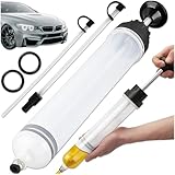 KRUMAD Ölabsaugspritze 500ml, Ölabsaugpistole, Handpumpe, Flüssigkeitsabsauger und Füllpumpe, Ölspritze, Universelle Absaugpumpe für Getriebeöl, Bremsflüssigkeit, Kühlflüssigkeit, Motoröl & Wasser