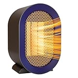 Portable Electric Space Heater - Matte Purple PTC Ceramic Heater with Thermostat for Quick Heating | Ideal for Quiet and Safe Use in Desks, Bedrooms, and Small Spaces