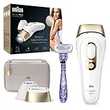Braun IPL Silk Expert Pro 5 Haarentfernungsgerät Damen/Herren, 2 Aufsätze, sichtbare Haarentfernung, Venus Rasierer, Alternative zu Laser Haarentfernung, Geschenk Frau, PL5157, weiß/gold