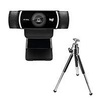 Logitech C922 Pro Stream Webcam, Streaming Veloce HD 1080p/30fps O 720p/60fps, Correzione Luce,...