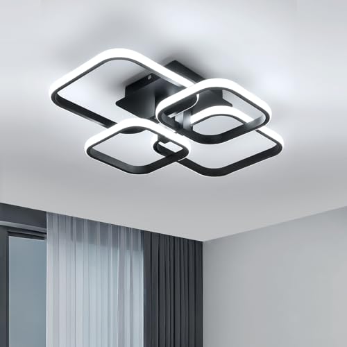 Ampia applicazione: Il lampada da soffitto quadrata può illuminare e decorare il soggiorno, la camera da letto, la sala da pranzo, la stanza dei bambini, la cucina, l'ufficio e così via, migliorando l'atmosfera e la bellezza dello spazio complessivo