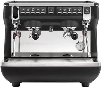 Appia Life ii Compact 2 Group Volumetric Espresso Machine Nuova Simonelli Black Commercial NSF Approved 220 V