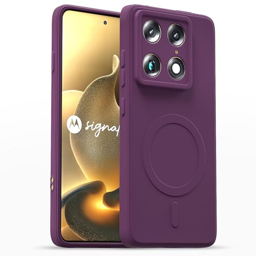 Image of Back Cover Motorola Signature 5G | MagFit Ring Design (Non-Magnetic) | Shockproof Case | Anti-Slip Grip | Raised Camera Edges | Slim Protective Case for Motorola Signature 5G (Purple)