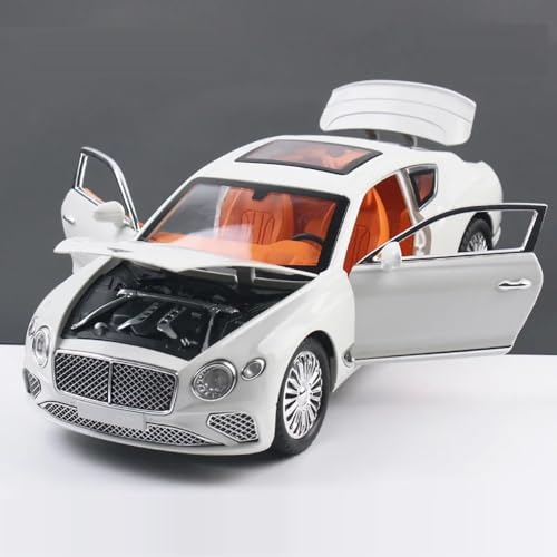 Image of New 1:24 Bentle Continental Diecast Alloy Metal Pull Back Car with Openable Doors Music Sound and Light Vehicle Toy Car for Kids Boys (Black)