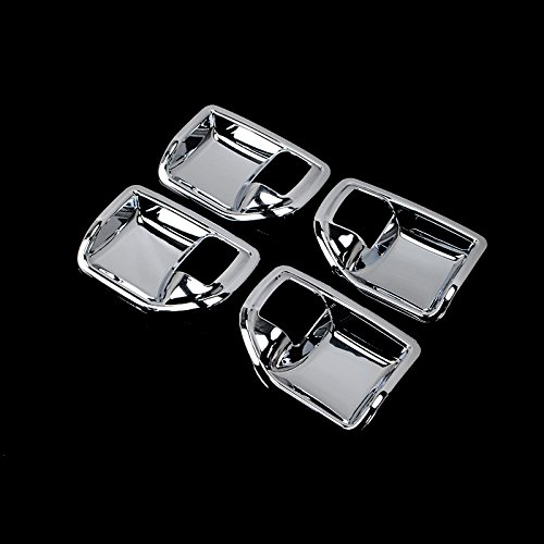 BORUIEN ABS Inner Door Handle Bowl Cover Decoration Frame Trim for Jeep Wrangler 2011-2017 (4-Door, Chrome)