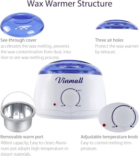 Waxing set Wachsmaschine Wachswärmer gerät, Wax Warmer mit Wachsperlen für Wachs Haarentfernung, Waxing Maschine Set, Wax Maschine für Wachs Haarentfernung Perlen