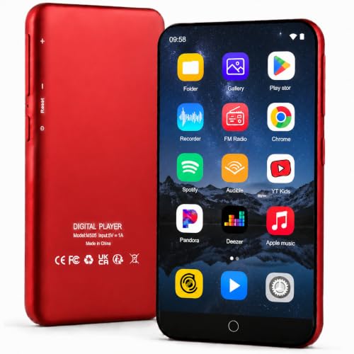 Image of MP3 Player with Bluetooth and WiFi, ZAQE 80GB Storage & Android OS, 4 inch Touch Screen, FM Radio, Kids MP3 & MP4 Player with Spotify Google Play Store, Portable Media Player
