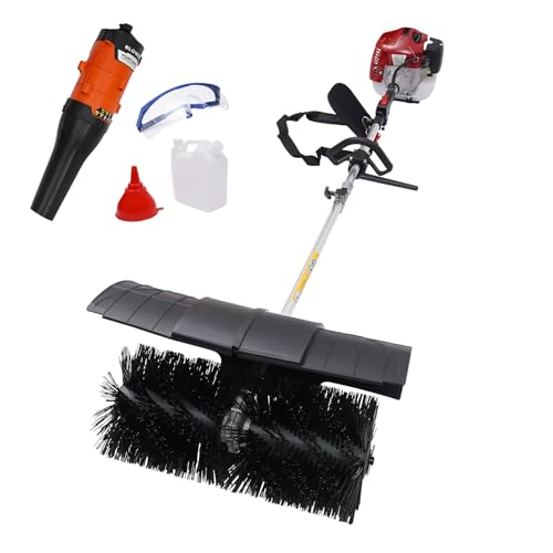 Gas-Powered Handheld Walk-Behind Sweeper Brush