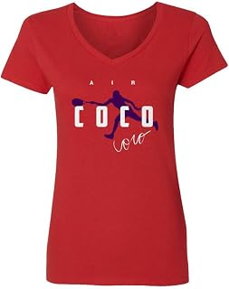 USA Star Tennis Player Tribute - Air Coco Ladies' V-Neck Tshirt