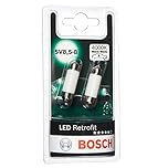 Bosch -C5W (- 239) LED Retrofit Car Light Bulbs - 12 V 1 W SV8,5-8 35 mm - 2 Bulbs