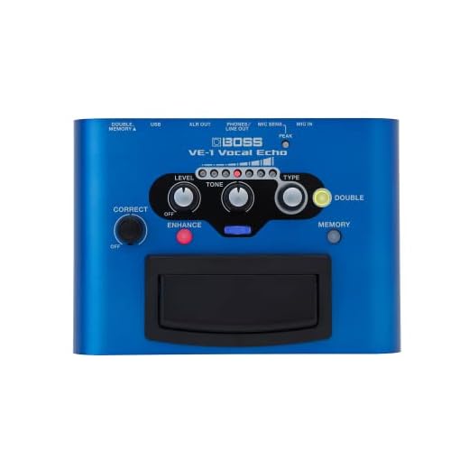 BOSS VE-1 Vocal Echo para cantantes | Controla tu sonido vocal en tiempo real | Añade ambiente natural o reverb profunda a tu voz | Siete tipos de efectos ajustables | Memoria integrada