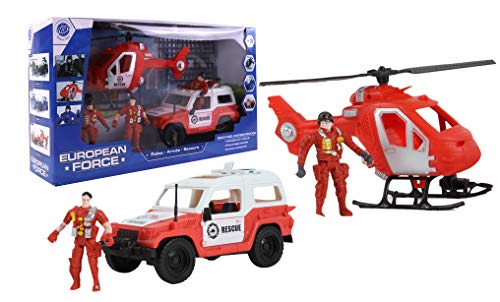Caja de Intervención de Bomberos EUROPEAN FORCE juguete infantil militar rojo de 43 cm
