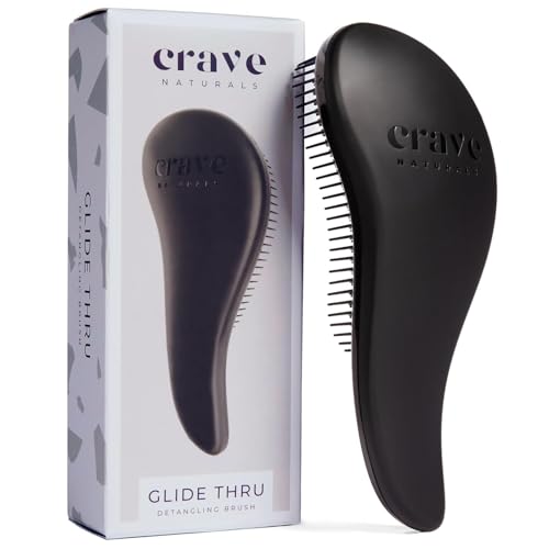 Crave Naturals Biggie Glide Thru Hair Brush Black