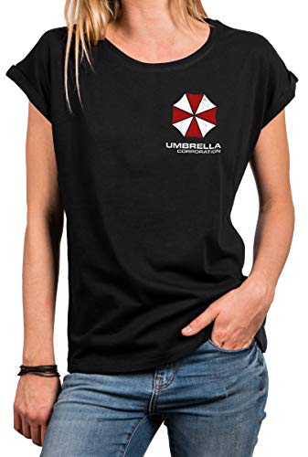 MAKAYA Top Verano Manga Corta para Mujer - Umbrella Corporation - Camiseta Resident Evil T-Shirt Chica XXXL