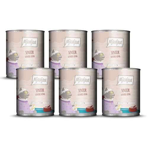 Produktbild von MjAMjAM Katzen Nassfutter Senior leckeres Rind - 6 x 800 g