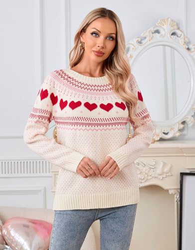 Image of Women's Vintage Fair Isle Pullover Sweater Lightweight Knit Tops