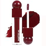 Matte Liquid Lipstick for Women – Long Lasting & Waterproof – Highly Pigmented & Creamy Formula – Velvet Smooth Texture – Vegan Lip Gloss – Deep Wine Red Makeup Gift (05#)