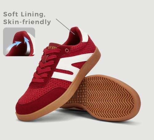 Image of LUCKY STEP Women Retro Gum Sole Fashion Sneakers