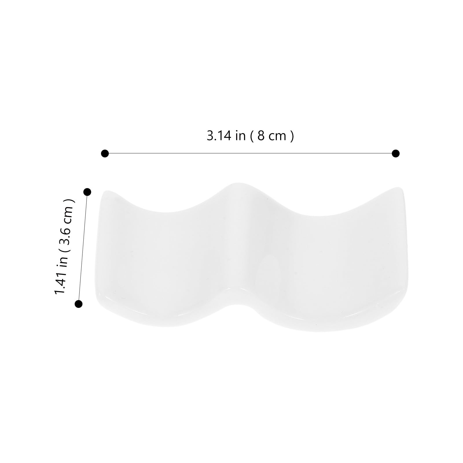 Set da 10 Pezzi Poggia Posate da Tavola in Ceramica Bianca, Utensil Rest per Bacchette e Cucchiaio, Porta Forchette Funzionale per Cucina e Ristorante