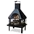 UniFlame WAF1013C Firehouse with Chimney, Black