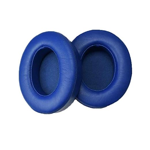 Pljj öronmuffar öronmuffar öronmuffar bomull tillbehör, öronmuffar av läder med öronproppar, utbytesöronkuddar kompatibel med Jbl Everest 700, V700 Elite-blå