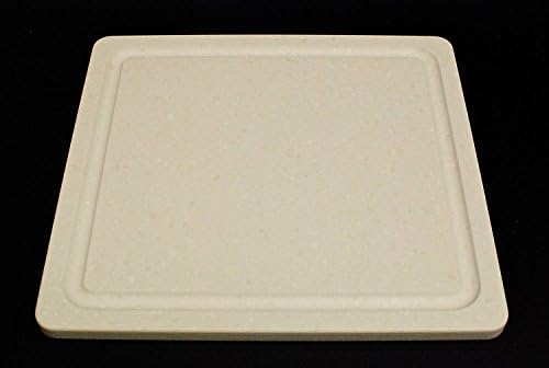 Royal Corgi Corian Solid Surface Cutting Board - Perfect for Vegetable, Fruit, Meat or Cheese - Juice Groove - Sanitary - Stain and Scratch Resistant (White tone)