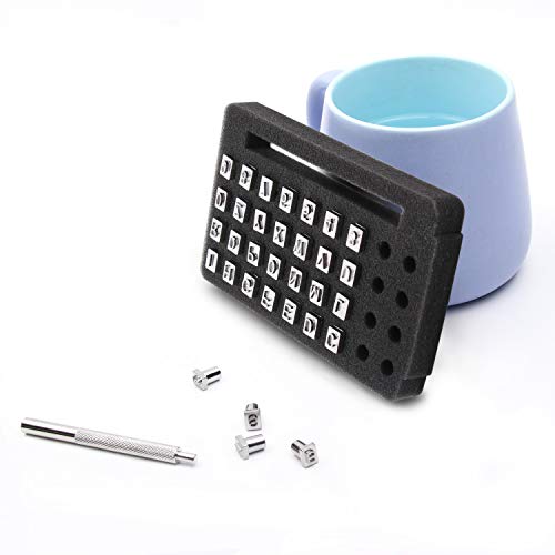 image for Leather Stamps Alphabet Kit 3mm,Yangoutool 37 Pcs Leathercraft Metal L