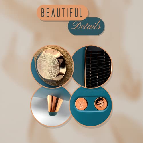 Lucent Air Space Heaters For Indoor Use – Ultra-Quiet Electric Heater With Built-In Night Light – Elegant Heater For Bedroom With 3 Fan Speeds And Adjustable Vents – Safety Switch Portable Heater #TOP3