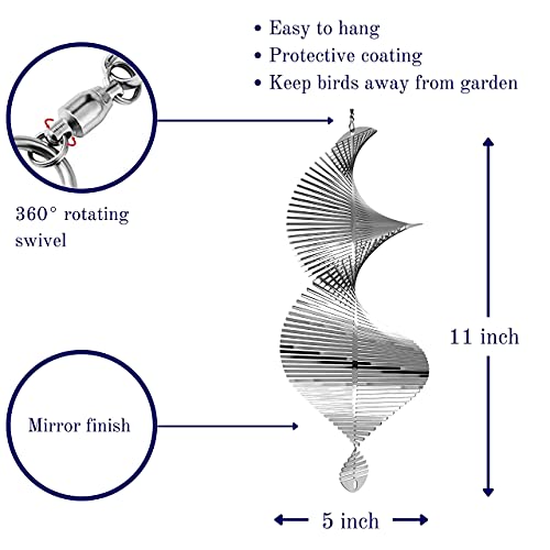 Beauty And The Wind Wind Spinner Metal Garden Spinners Outdoor Garden Art For Backyard Outdoor Hanging Decor And Spinners For Yard And Garden Ornaments 3D Shape thumb #4