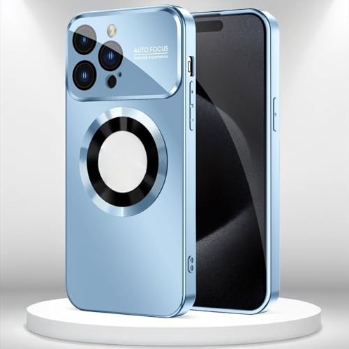 �����}�b�gPC�r�b�O�r���[�K���X�����Y�ی�P�[�X iPhone 17 Air 16 15 14 13 12 11 Pro Max Plus �}�O�l�b�g�J�o�[ L �u���[ iPhone 16 Plus�p