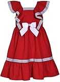 Bonnie Jean Girl's Nautical Sailor Outfit Dress - for Baby, Infant, Toddler, Little and Big Girls (US, Age, 2 Years, Red-Navy-White)