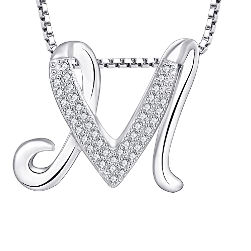 STARCHENIE Initial Necklace for Women 925 Sterling Silver Letter A-Z Pendant 26 Alphabet Jewelry