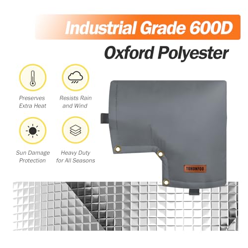 Image of Backflow Preventer Insulation Cover for Vacuum Breaker, 13 inch W x 12 inch H, Grey