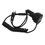 EIMSOAH Schnelllade-Micro-USB-Typ-C-Autoladegerät-Adapter 30 W für -Geräte mit Spannungsanzeige für Autos