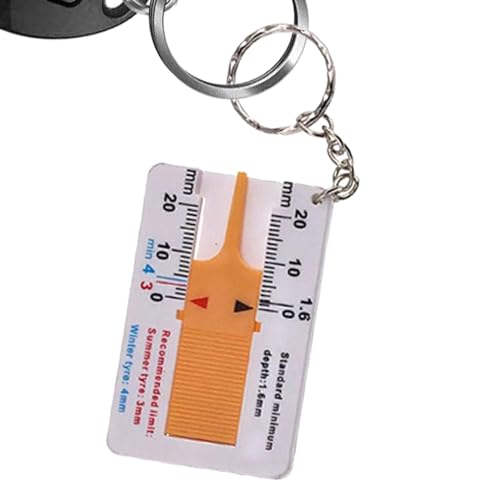 Medición de neumáticos, calibre de profundidad de perfil – Medidor de profundidad Easy Reading Tire Medición, regla de grosor portátil de alta precisión para coche, moto, camión