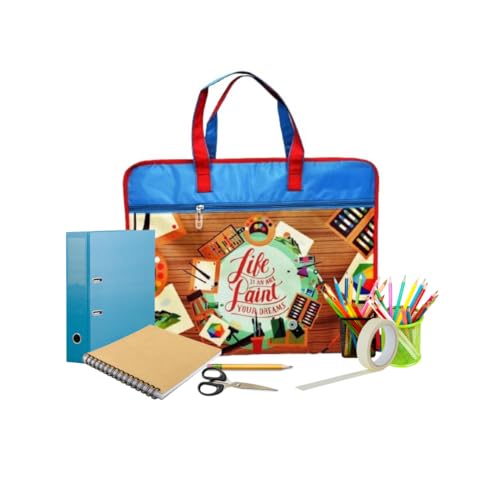 Image of Echo Boomers Designed Print A3 Size Drawing Activity Bag with Multiple Pockets