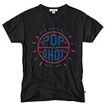PARTS & LABOR Men's Pop-A-Shot T-Shirt - Retro Basketball Arcade Game Shirt (Black) (M)