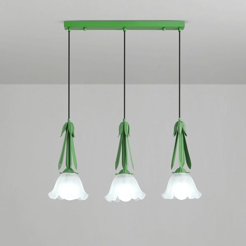 Suspension française fleur blanche réglable pour éviter la fatigue visuelle