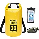 Bolsa Seca Impermeable 5L 10L 20L 30L, Mochila a Prueba de Agua para Senderismo, Natación, Kayak y Deportes Acuáticos,...
