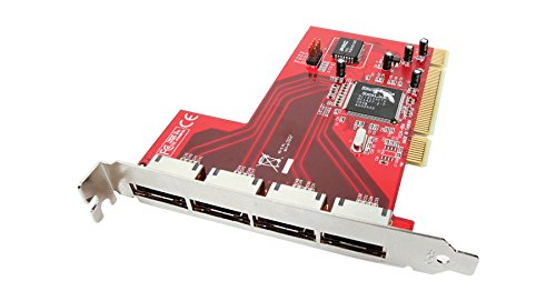 Tarjeta PCI RAID 5 eSATA de 4 puertos externos para proteger tus datos contra fallos de disco